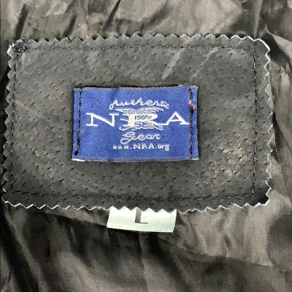 NRA Authentic Leather Gear Vest Concealed Carry Black Suede w/Snap Men's Large - Picture 7 of 11